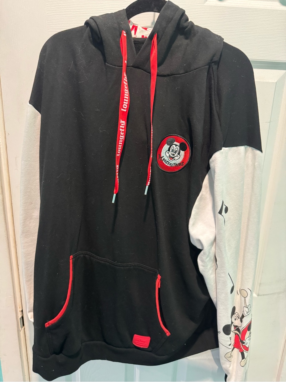 Loungefly Mickey Mouseketeer Hooded Sweater with Red Accents